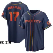 Men's Houston Astros Lance Berkman Replica Navy 2022 City Connect Jersey