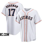 Men's Houston Astros Lance Berkman Replica White 2022 World Series Champions Home Jersey