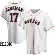 Men's Houston Astros Lance Berkman Replica White Home Jersey