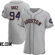 Men's Houston Astros Luis Baez Authentic Gray Road Jersey