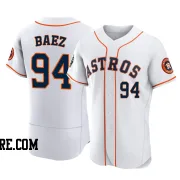 Men's Houston Astros Luis Baez Authentic White 2022 World Series Home Jersey