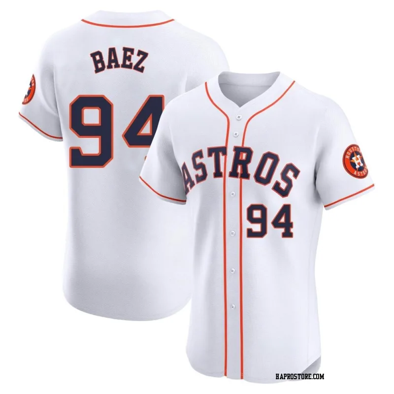 Men's Houston Astros Luis Baez Elite White Home Jersey