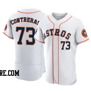 Men's Houston Astros Luis Contreras Authentic White 2022 World Series Home Jersey