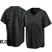 Men's Houston Astros Luis Gonzalez Replica Black Pitch Fashion Jersey