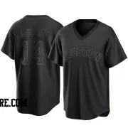 Men's Houston Astros Mauricio Dubon Replica Black Pitch Fashion Jersey