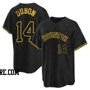 Men's Houston Astros Mauricio Dubon Replica Black Snake Skin City Jersey