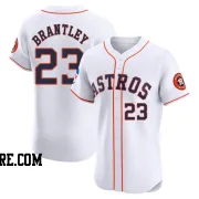 Men's Houston Astros Michael Brantley Elite White Home Patch Jersey