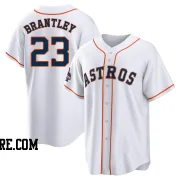 Men's Houston Astros Michael Brantley Replica White 2022 World Series Champions Home Jersey