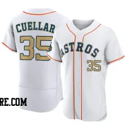 Men's Houston Astros Mike Cuellar Authentic Gold White 2023 Collection Jersey