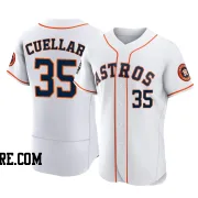 Men's Houston Astros Mike Cuellar Authentic White 2022 World Series Home Jersey