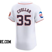 Men's Houston Astros Mike Cuellar Elite White Home Patch Jersey