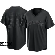 Men's Houston Astros Mike Scott Replica Black Pitch Fashion Jersey