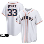 Men's Houston Astros Mike Scott Replica White 2022 World Series Champions Home Jersey