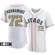 Men's Houston Astros Nick Hernandez Authentic Gold White 2023 Collection Jersey