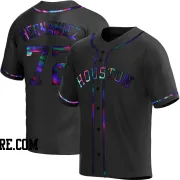 Men's Houston Astros Nick Hernandez Replica Black Holographic Alternate Jersey