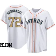 Men's Houston Astros Nick Hernandez Replica Gold White 2023 Collection Jersey