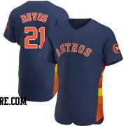 Men's Houston Astros Nolan Devos Authentic Navy Alternate Jersey