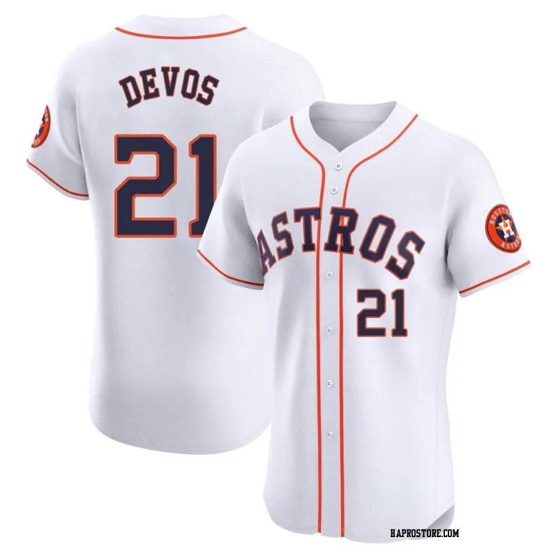 Men's Houston Astros Nolan Devos Elite White Home Jersey