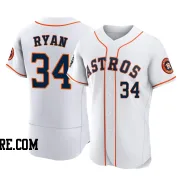 Men's Houston Astros Nolan Ryan Authentic White 2022 World Series Home Jersey