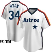 Men's Houston Astros Nolan Ryan Replica White Home Cooperstown Collection Team Jersey