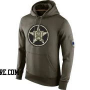 Men's Houston Astros Olive Salute To Service KO Performance Hoodie