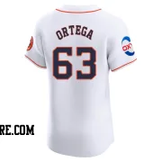 Men's Houston Astros Oliver Ortega Elite White Home Patch Jersey