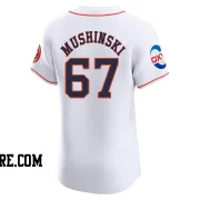 Men's Houston Astros Parker Mushinski Elite White Home Patch Jersey