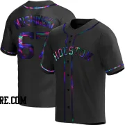 Men's Houston Astros Parker Mushinski Replica Black Holographic Alternate Jersey