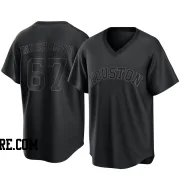 Men's Houston Astros Parker Mushinski Replica Black Pitch Fashion Jersey