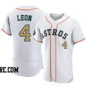 Men's Houston Astros Pedro Leon Authentic Gold White 2023 Collection Jersey