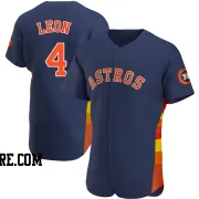 Men's Houston Astros Pedro Leon Authentic Navy Alternate Jersey