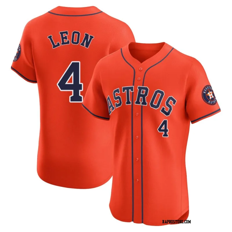 Men's Houston Astros Pedro Leon Elite Orange Alternate Vapor Premier Jersey