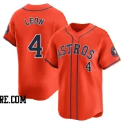 Men's Houston Astros Pedro Leon Limited Orange Alternate Jersey