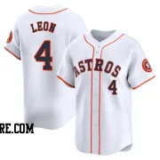 Men's Houston Astros Pedro Leon Limited White Home Jersey