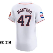 Men's Houston Astros Rafael Montero Elite White Home Patch Jersey