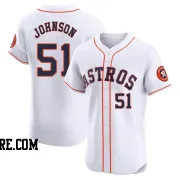 Men's Houston Astros Randy Johnson Elite White Home Jersey