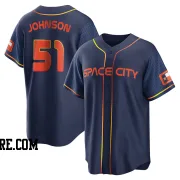 Men's Houston Astros Randy Johnson Replica Navy 2022 City Connect Jersey