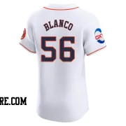 Men's Houston Astros Ronel Blanco Elite White Home Patch Jersey