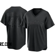 Men's Houston Astros Roy Oswalt Replica Black Pitch Fashion Jersey