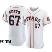 Men's Houston Astros Ryan Gusto Authentic White 2022 World Series Home Jersey