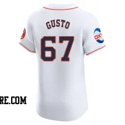 Men's Houston Astros Ryan Gusto Elite White Home Patch Jersey