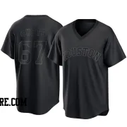 Men's Houston Astros Ryan Gusto Replica Black Pitch Fashion Jersey