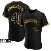 Men's Houston Astros Spencer Arrighetti Authentic Black Snake Skin City Jersey