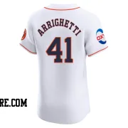 Men's Houston Astros Spencer Arrighetti Elite White Home Patch Jersey