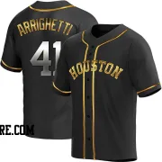 Men's Houston Astros Spencer Arrighetti Replica Black Golden Alternate Jersey