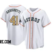 Men's Houston Astros Spencer Arrighetti Replica Gold White 2023 Collection Jersey