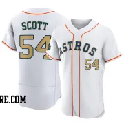 Men's Houston Astros Tayler Scott Authentic Gold White 2023 Collection Jersey