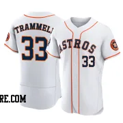 Men's Houston Astros Taylor Trammell Authentic White 2022 World Series Home Jersey