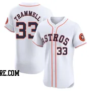 Men's Houston Astros Taylor Trammell Elite White Home Jersey