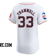 Men's Houston Astros Taylor Trammell Elite White Home Patch Jersey